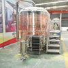 2000L Restaurant Gebrauchte Red Copper commercial 3 Schiffe Bier Sudhaus Brewing Zubehör zum Verkauf