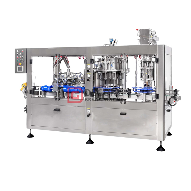14-12-4 Automatische Bierabfüllmaschine 3 in 1 Glasflaschenfüll- und Verschließsystem