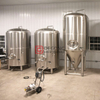 1000L anpassbare seitliche / obere Mannlochkühljacke Isolierter konischer Bierfermenter-Brauereitank Zum Verkauf verfügbar